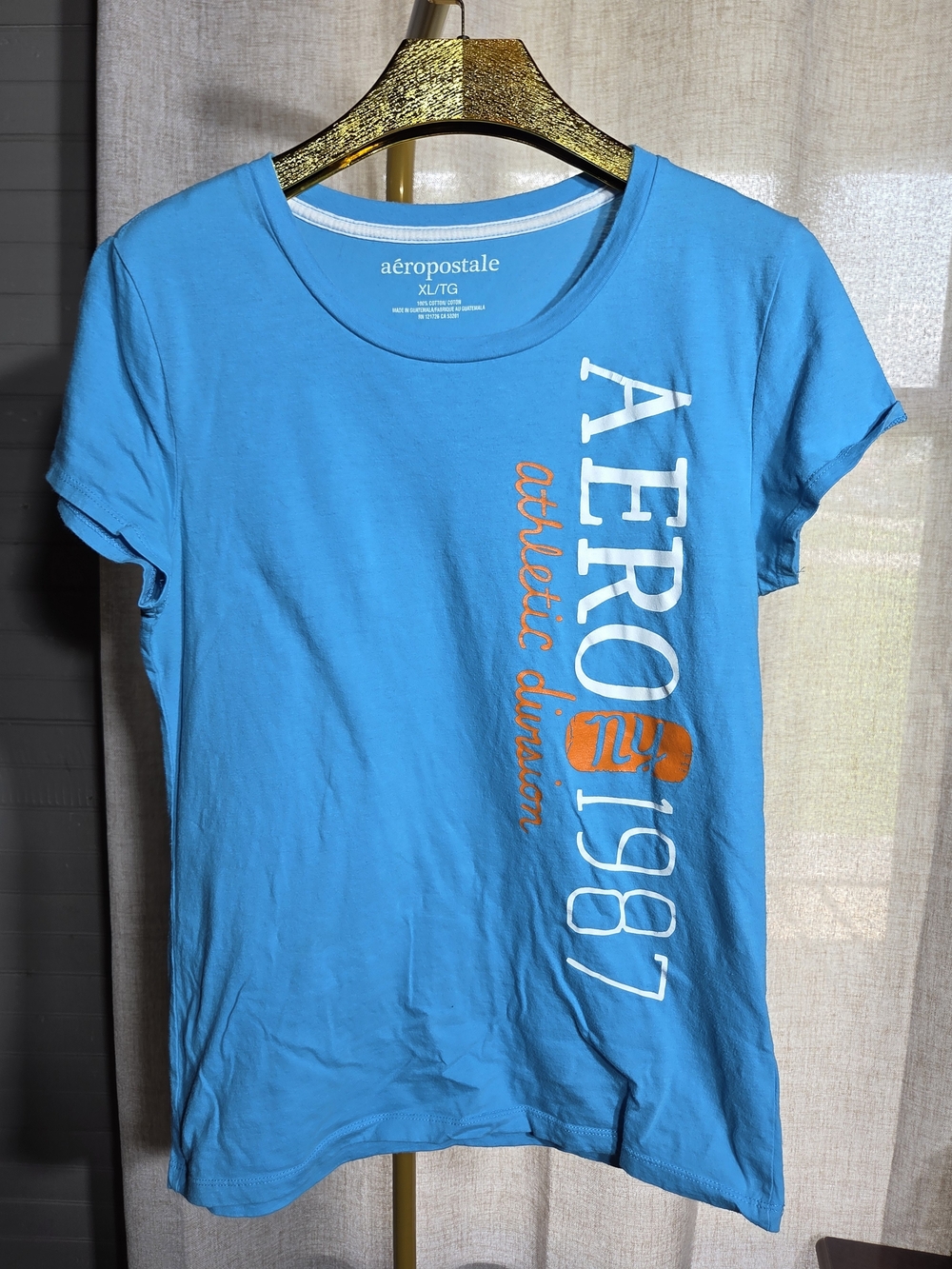 Aeropostale Bright Turquoise Short Sleeve Graphic Tee